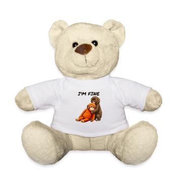Baby Monkey Punch Meme - Teddy - Weiß - Vorne