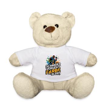  Schmerz Vergeht Farbe Bleibt Paintball Spruch Für - Teddy - Weiß - Vorne