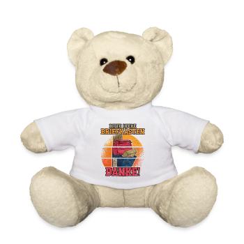Briefträger BITTE LEERE BRIEFKASTEN DANKE! LUSTIG - Teddy - Weiß - Vorne