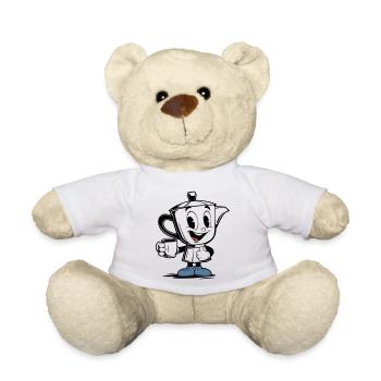 Vintage Mokkakanne Mascot - Teddy - Weiß - Vorne