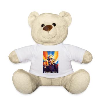 Retro Komponist mit Bierglas - Teddy - Weiß - Vorne