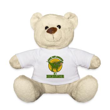 Ask Me About My Dinosaur Funny T-Rex Design - Teddy - Weiß - Vorne