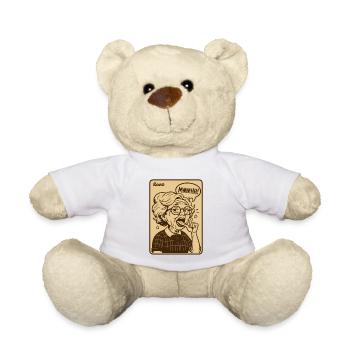 Vintage-Oma-Mmmhh-Ausdruck - Teddy - Weiß - Vorne