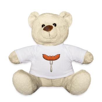 Bratwurst Grill Outfit Fans de grill Amoureux de saucisses - Nounours - blanc - Devant