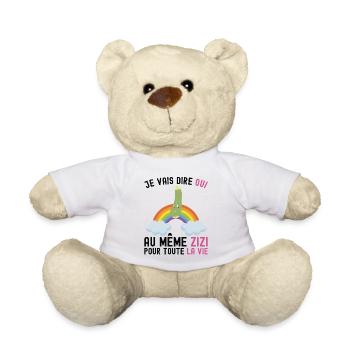 Future Mariée EVJF Le Même Zizi Pour Toute La Vie - Nounours - blanc - Devant