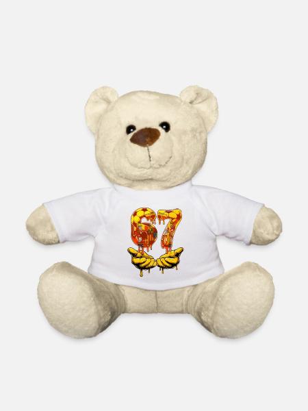 Soccer 67 Six Seven Funny Gen Alpha Meme SOCCER 67 - Teddy - Weiß