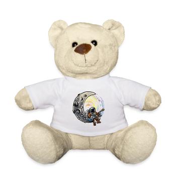Guitariste astronaute sur la Lune - Nounours - blanc - Devant