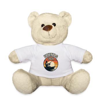 Angler Papa Vatertag Geschenk Shirt 2026 Retro - Teddy - Weiß - Vorne