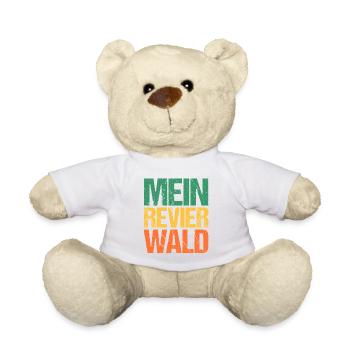 Jagd Jagen Waidmann Jäger - Teddy - Weiß - Vorne