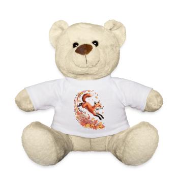 Chemise Fox Autumn – T-shirt Fox Elegant Forest - Nounours - blanc - Devant