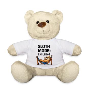 Sloth Mode: Chilling - Teddy Bear - white - Front