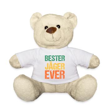 Jagd Jagen Waidmann Jäger - Teddy - Weiß - Vorne