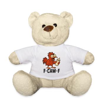 F-CAW-F Eltern Hahn Huhn Humor Geschenkidee - Teddy - Weiß - Vorne