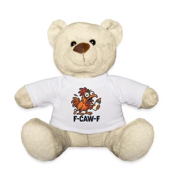 F-CAW-F Eltern Hahn Huhn Humor Geschenkidee - Teddy - Weiß - Vorne