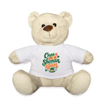 Oups, je fais des bêtises Jeu de mots de la Saint-Patrick - Nounours - blanc - Devant