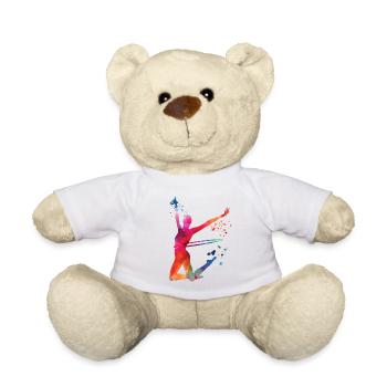 Gymnastique, cercleaux, gymnastique rythmique - Nounours - blanc - Devant