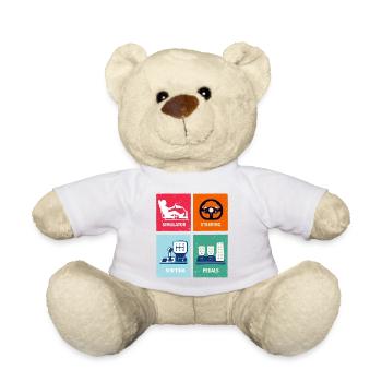Sim Racing - Teddy Bear - white - Front