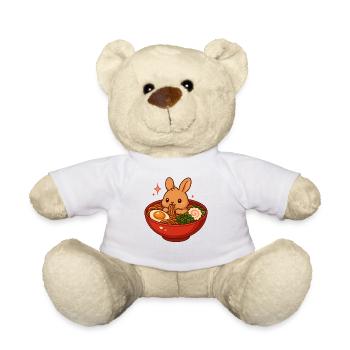 Hase mit Nudeln Ramen kawaii Hase - Teddy - Weiß - Vorne