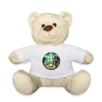 Alien Bigfoot UFO Sasquatch Believers Spaceship - Teddy Bear - white - Front
