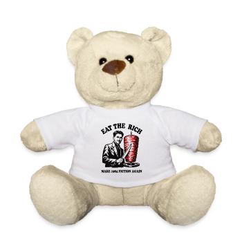 Eat the rich - George Orwell Cartoon - Döner Kebab - Teddy - Weiß - Vorne