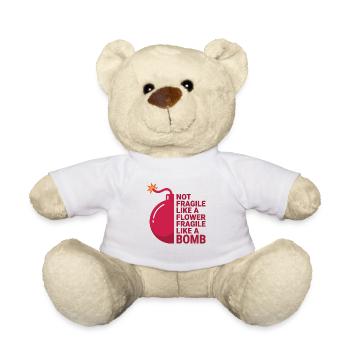 Strong statement shirt for self-confident women - Teddy Bear - white - Front