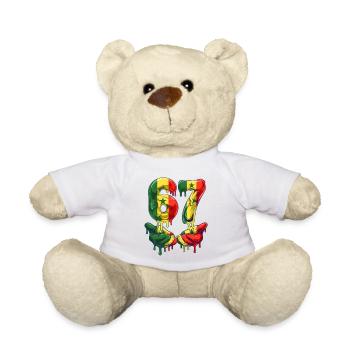 Fußball 67 Meme für Jungen Kinder 67 sechs sieben 6 7 - Teddy - Weiß - Vorne