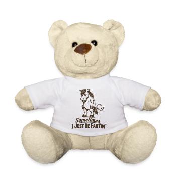 Manchmal furze ich einfach nur. Pferdemänner furze - Teddy - Weiß - Vorne