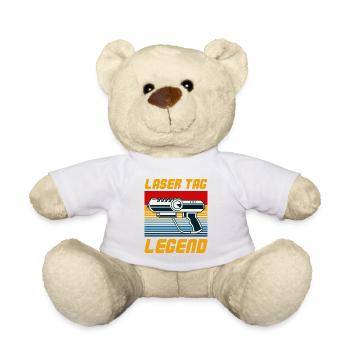 Laser Tag Legend Retro Blaster Graphic - Teddy Bear - white - Front