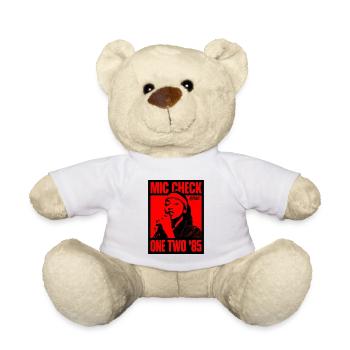 Mic Check One Two '85 Portrait - Teddy Bear - white - Front