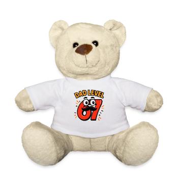 Dad Level 67 Six Seven Meme Father Dad Humor - Teddy Bear - white - Front