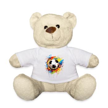 Foot Football Ballon Joueur Supporter Maillot - Nounours - blanc - Devant
