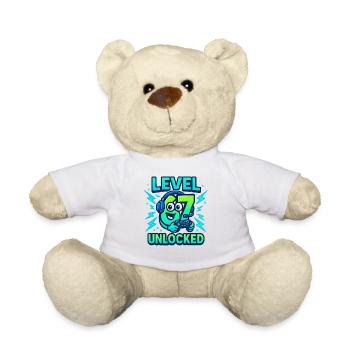 Level 67 Unlocked Six Seven Italian Brainrot Gamer - Teddy Bear - white - Front