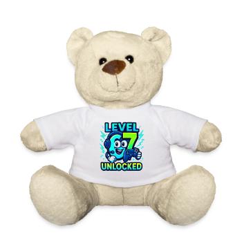 Level 67 Unlocked Six Seven Italian Brainrot Gamer - Teddy Bear - white - Front