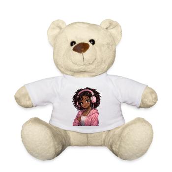 Vintage Japanese Bigfoot Gamer Anime Gaming - Teddy Bear - white - Front