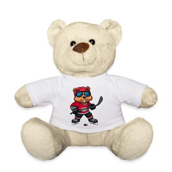 Biber Eishockey - Teddy Bear - white - Front
