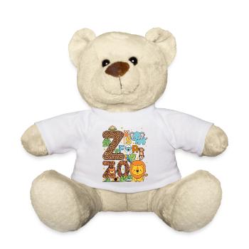 Tiere Zoo Party Dschungel Zoo Geburtstag Z ist für den Zoo - Teddy - Weiß - Vorne