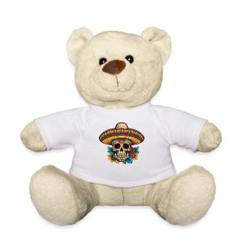 Sombrero floral Sucre Crâne - Nounours - blanc - Devant