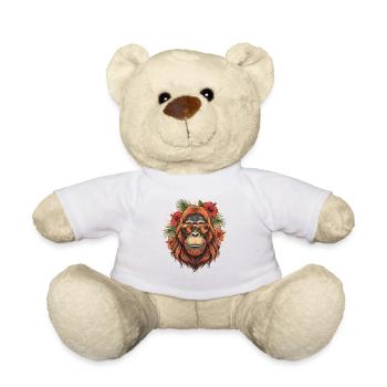 Tropischer Orangutan mit Sonnenbrille - Teddy - Weiß - Vorne