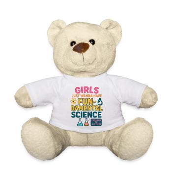 Les filles peuvent tout faire – Femmes en t-shirt STEM - Nounours - blanc - Devant