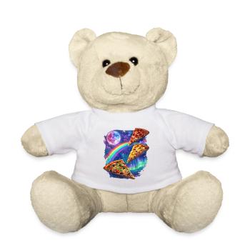 Pizza arc-en-ciel cosmique - Nounours - blanc - Devant