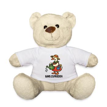 Gans zufrieden | Garten Gans gießt glücklich - Teddy - Weiß - Vorne
