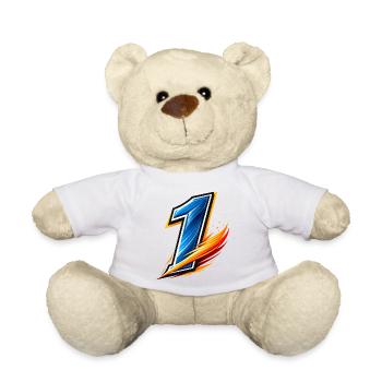 Number 1 Shirt Football Jersey Number Sport - Teddy Bear - white - Front