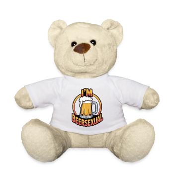 Ich bin biersexuell lustiger Biertrinkender Humor Zitat - Teddy - Weiß - Vorne