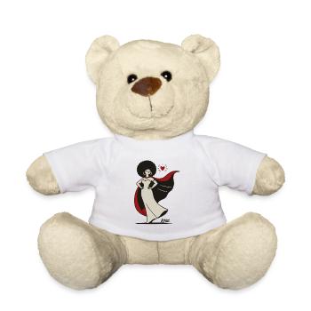 Afro Diva Cape Hero - Nounours - blanc - Devant