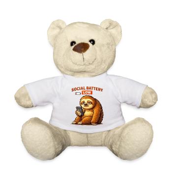 Schlechte Sozialbatterie niedrig - Teddy - Weiß - Vorne