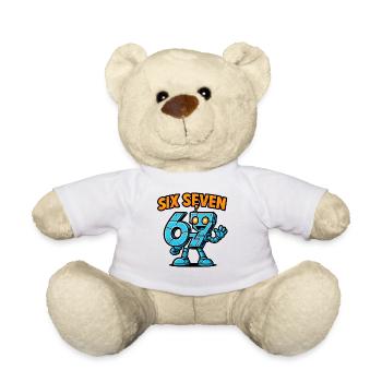 Six Seven 67 Robot Robot Brainrot italien Humour - Nounours - blanc - Devant