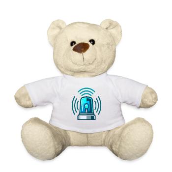 Blaulicht Sirene Alarm Rettung - Teddy - Weiß - Vorne