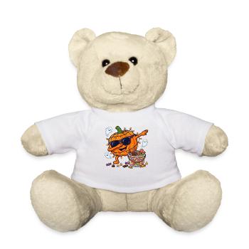 Tapoter des enfants de citrouille, garçons tout-petits, drôle - Nounours - blanc - Devant