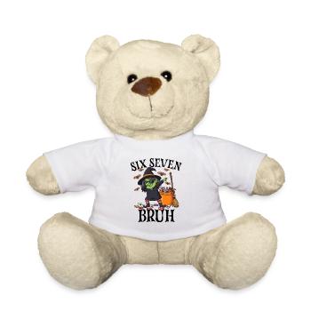 Dabbing Witch Six Seven Bruh 6 7 Halloween 67 Bruh - Teddy Bear - white - Front