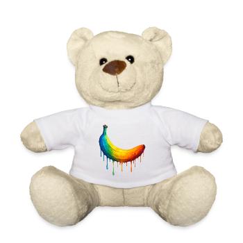 Banane mit buntem Farbverlauf - Teddy - Weiß - Vorne